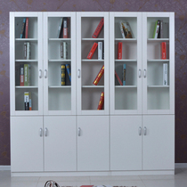 Yifei furniture free combination bookcase simple bookshelf shelf glass door simple locker special small cabinet