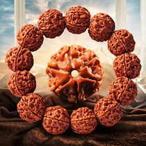 Nepal Donkey Kong Bodhi hand string 5 5 6 6 6 7 7 red yellow leather Wenplay mens bead bracelet original seed