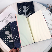 Hipster Girl heart wave point anchor A5 Universal Hard Copy notebook student diary work book book