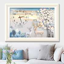 New 5D Diamond Painting Full Drilling Elk Deer Watch Point Drilling Cross Embroidered Living Room Bedroom Minimu Eurostyle Full Diamond Embroidered