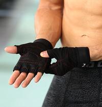 men weight lifting gym gloves training fitness wrist wrap
