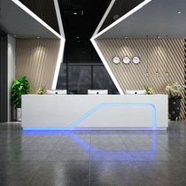 Simple and modern atmosphere Company front desk reception desk custom paint bar table fashion service desk cashier custom