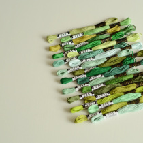 Japan OLYMPUS Olympus 25 Embroidery Thread Green Ensemble Pure Cotton Thread style embroidered line 434 color full