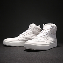 High-top shoes men 2019 new winter leather breathable white shoes men Korean version of the trend thick-soled mens fashion shoes men