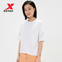 TStep short sleeve T-shirt womens dress 2021 Summer new sports loose round collar knit cardiovert 979228010070