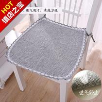 Chair cushion Chinese dining chair cushion Universal belt strap four seasons chair cushion Thin European office breathable dining table chair