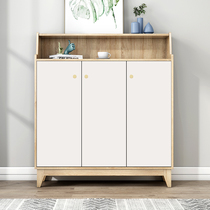 Shoe Cabinet Home Doorway Provincial Space Modern Minimalist Lobby room Living Room Solid Wood Large Capacity Balcony Locker Nordic