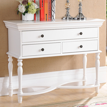 Foyer porch cabinet partition cabinet American living room entrance porch table solid wood European decorative porch locker