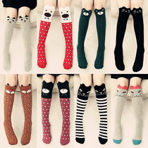 Spring and autumn summer new girl stockings little girl stockings Korean cotton socks long tube children half legs over the knee