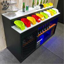 Industrial wind self-service commercial seasoning table string incense hot pot restaurant dipping table disinfection and sterilization small material table fruit table