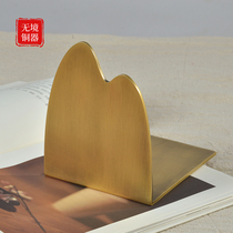 Mountain Xiaomeng new Chinese brass book clip book by retro study ornaments creative desktop storage original design book files