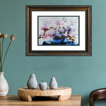 (Artisan Embroidery) pure handmade embroidered living room decoration hanging painting Flower Ensemble Brocade Su-embroidered silk