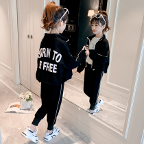 Girls tennis red suit 2021 new spring dress big children foreign air shake spring autumn girl sports trendy two sets