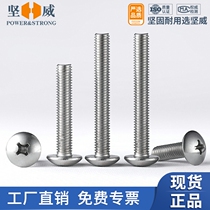 316 stainless steel large flat head machine wire cross slot umbrella head machine screw mushroom head screw M3M4M5M6