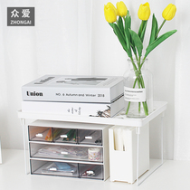Japanese simple desktop shelf cute girl cosmetics sundries storage rack student dormitory finishing artifact
