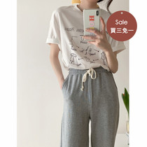 Buy three-free one included everyday hand-painted drawing wind printing short sleeve female design sensation little crowdwhite t-shirt hit bottom