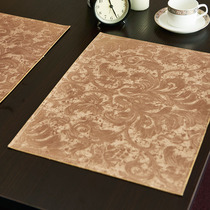 European modern simple placemat desk mat cloth Chinese table mat cloth Water-proof oil-proof heat insulation Pastoral wind leave-in pad