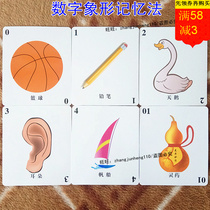 Qitian right brain memory digital coding card childrens early education digital pile pictographic coding training tandem card