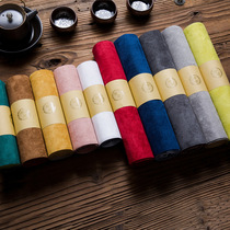Pure Color Waterproof Cloth Art Bamboo Tea Mat Manufacturer Direct Marketing Deer Fiber Suede Handmade Zen-style Tea Road Ancient Chinese Table Flag Tea XI