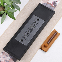 Household small rectangular Wujin Stone tea tray creative drainage black gold stone Tea Sea whole stone tea table custom