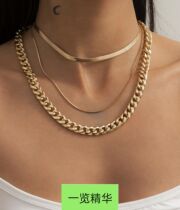 Multi-piece set with collarbone chain necklace for women