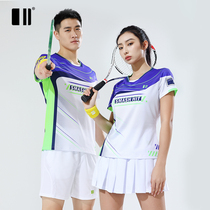 Single Double Spring Summer New Badminton Suit Mens And Womens Kit Short Sleeve Women Sportswear Quick Dry Suction Sweat-Breathable Blouse