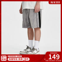 FPA velvet contrast color stitching shorts summer national tide brand trend loose couple wear five-point pants casual pants men