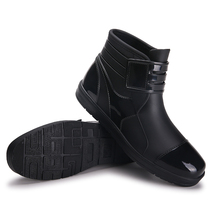 Autumn and winter fashion handsome rain shoes male god short tube rain boots non-slip water shoes Low-top rubber shoes fishing kitchen waterproof shoes tide