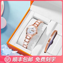 Gmars watch female 2019 new brand name waterproof automatic mechanical watch ins style simple temperament