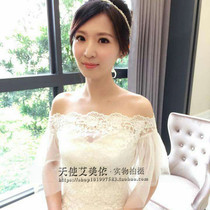 Spring and summer lace wedding dress gauze shawl Bride wedding bridesmaid shawl Cape shoulder coat