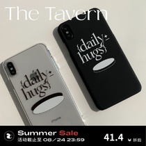 TheTavernxMonbraee daily hugsiPhone black hand oil sense transparent mobile phone case