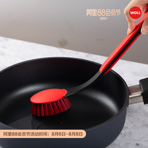 WOLL new cooking pot Household kitchenware Non-stick pan washing pot brush Silicone pot brush Long handle pot brush