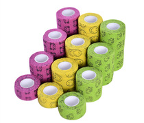 Cross border Amazon High elastic breathable kitty Pet Bandage wool dressing Practical bandage with pattern