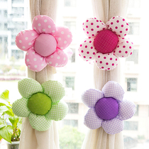 2 curtain straps buckles Korean cloth lace flower curtain buckle sunflower curtain tie tie tie tie tie flower