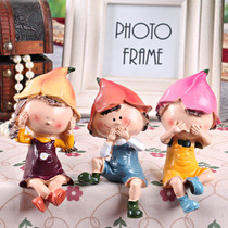 Dont listen dont read dont say dont doll cute cartoon doll academic arts and crafts decoration creative room decoration