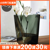 Import Brief Nude Nude creative Nordic style transparent crystal glass vase swinging parlor living-room floral instrument Fugui Takesuki
