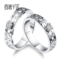 A thousand gold 18K rose gold diamond wedding pair ring naked diamond custom male and female wedding ring diamond ring to ring