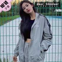 Spot Korea FCMM Alphabet Strings of Jacket Women Windproof Clothes Sportpants Suit With Anti-Fake 21 Autumn Winter