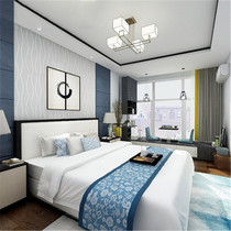 New Chinese solid wood bed 1 8 m 1 5 m Modern minimalist Twin Beds Hotel Villa Home Master Bedroom With Light Lavish Bed