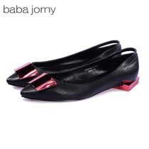  baba jorny baba jorny spring and summer sheepskin pointed single shoes shallow flat flat low-heeled womens scoop shoes A21020