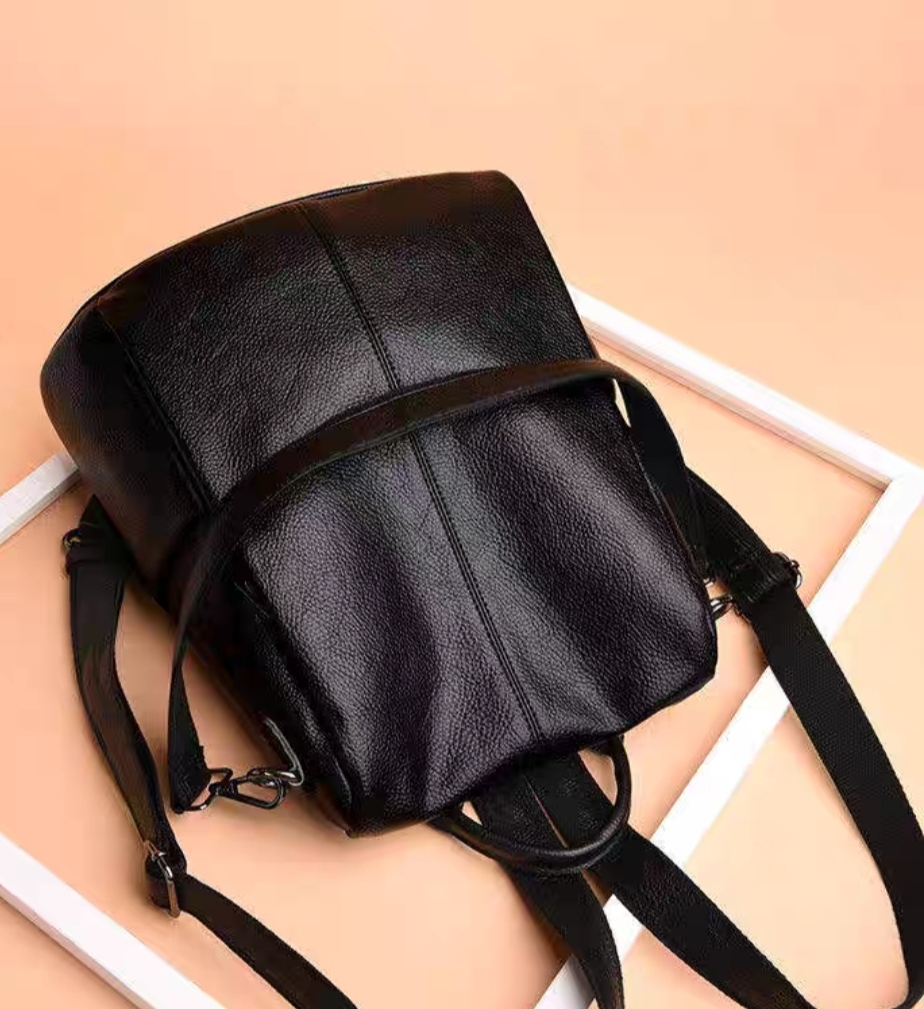 All Match Leather Soft Leather Anti Theft Multifunctional Backpack photo review