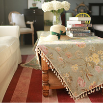 ZB0009 American retro European old Shanghai style tassel cover tablecloth coffee table sofa towel decorative towel