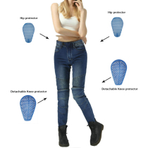 VOLERO Motorcycle racing casual STRAIGHT jeans Drop PANTS Motocross riding stretch pants for WOMEN
