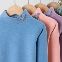Childrens clothing German velvet half turtleneck bottoming shirt childrens baby girls boys autumn clothes autumn and winter autumn clothes autumn long-sleeved T-shirts