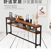Sofa back against the table Long wooden cabinet back storage bookshelf wall storage Custom narrow bedside back a few walls side seam frame