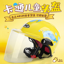 Children men and women electric battery car helmet safety head hat semi-helmet light baby Summer Four Seasons universal cute