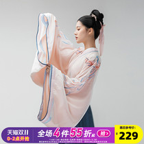 tonlion Tang Lion Chinese style Hanfu Three Piece Set Women Waist Large Sleeve Collar Dress Hanfu Embroidery