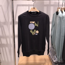 Wick family micro high crew neck black sweatshirt personality print cotton fashion stretch mens spring summer new T-shirt