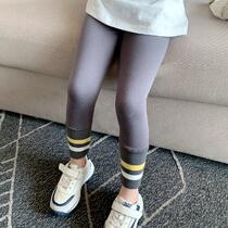  Childrens clothing leggings 2021 spring new childrens clothing leggings baby slim-fit trousers girls fashionable pants trend
