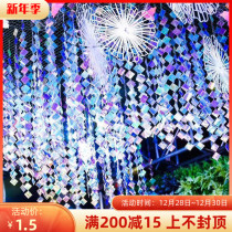 Wedding diy material sequin curtain colorful beads sequin curtain wedding ceiling decoration sequin stage background pendant